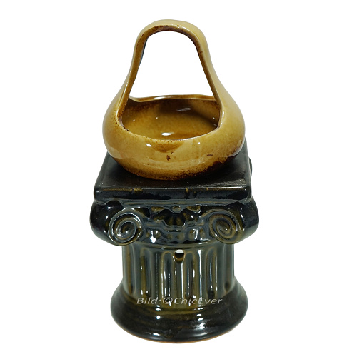 2x Duftlampen Keramik Aromalampen Duftstövchen braun 4177a